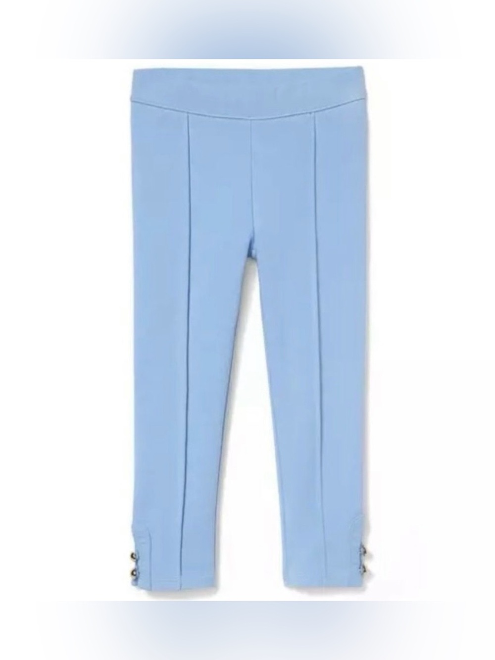 Janie & Jack  Baby Blue Button Cuff Pull-On Ponte Pants Leggings Girls Size 2T